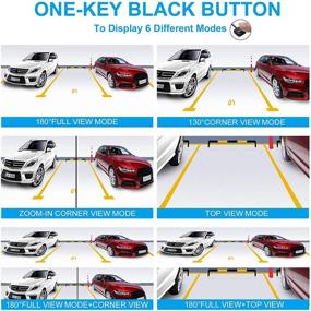 img 1 attached to 🚗 PARKVISION Super Wide Angle Multiview Smart Backup/Front Camera: 180° Horizontal Angle, Switchable Modes (Wide View/Split View/Top View) via One-Key Button. Ideal for Cars, RVs, Pickups, and Mini Trucks.