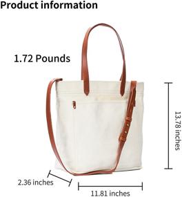 img 2 attached to Canvas Handbags Shoulder Shopper Crossbody Women's Handbags & Wallets