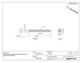 img 1 attached to Enhanced Performance: Plated Finish External Length Threads Fasteners in Screws