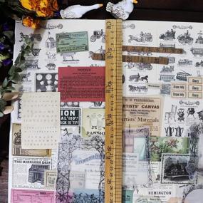 img 2 attached to 🎉 Vintage Scrapbooking Supplies: CATaireen Junk Journal Travel Scrapbook, including Paper Stickers, Decoupage Add-Ons, Embellishments, Chipboard, Mixed Media Materials, and Card Stock Paper