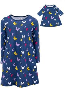 img 1 attached to 👗 Leveret Toddler Matching Girls Cotton Girls' Dresses: Adorable Fashion for Your Little Ones