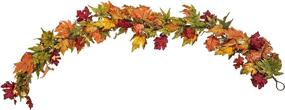 img 2 attached to 🎁 Shimmering Splendor: CraftMore Premium Maple Glitter Garland | 68 Inch Glamorous Décor