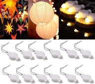 🏮 loguide led lantern lights: battery powered 24 pack for paper lanterns, balloons, weddings & festival decorations (warm white) логотип