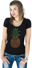 img 4 attached to Fashion T Shirt Handmade Applique Pineapple