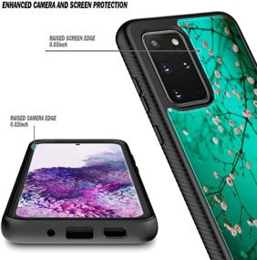 img 2 attached to 📱 E-Began Shockproof Protective Rugged Bumper Case for Samsung Galaxy S20 Plus/S20 Plus 5G - Plum Blossom | Full-Body Protection, Wireless Charging Compatible, Impact Resistant & Durable Phone Cover