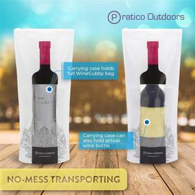 img 2 attached to 🍷 Pratico Outdoors WineCubby Set: Reusable Wine Bag with Case and Funnel, No Glass, Holds 1 Bottle of Wine