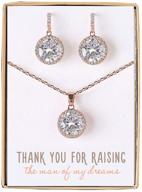 a+o mom and mother in law jewelry set - necklace and earrings in silver, gold, or rose gold logo