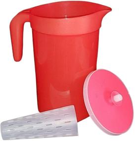 img 2 attached to 🍹 Tupperware Emberglow Red 1 Gallon Pitcher with Infuser: Enhance Your Beverage Experience!