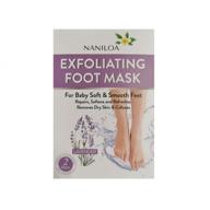 👣 naniloa lavender foot peel mask (2 pack): repair & renew rough, dry, callused feet logo