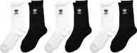 🧦 adidas originals trefoil boys crew socks 6-pack logo