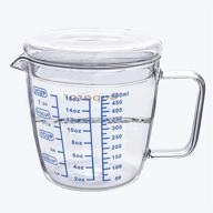 📏 buperor glass measuring cup: 2021 new multi-scale heat-resistant borosilicate glass cup for accurate liquid measurements in kitchen baking, coffee, milk, bartending - 2 cup capacity logo