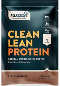 img 2 attached to 🍫 Nuzest Богатый шоколад Clean Lean Protein - Премиумное растительное протеиновое пудра, европейский золотой горох протеин, одноразовый порционный размер.