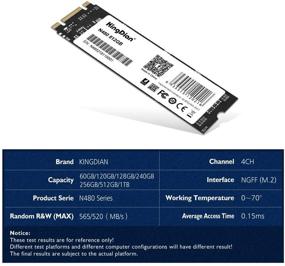 img 1 attached to KingDian M.2 NGFF SSD 120GB 240GB 512GB 1TB 2280 диск для настольных ПК и MacPro (512GB)