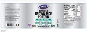 img 3 attached to NOW Sports Nutrition, Unflavored Sprouted Brown Rice Protein Powder, 80% Protein, 2 lbs (32.0 oz)