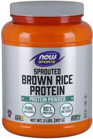 img 4 attached to NOW Sports Nutrition, Unflavored Sprouted Brown Rice Protein Powder, 80% Protein, 2 lbs (32.0 oz)