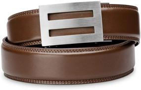 img 4 attached to Full Grain Leather Intrepid Stainless Buckle Men's Accessories in Belts