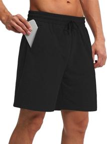 img 4 attached to 🩳 DIBAOLONG Men's 7'' Lounge Bermuda Shorts: Comfy Workout Sweat Shorts with Pockets