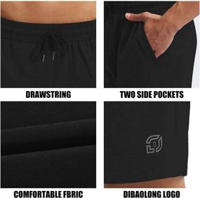 img 2 attached to 🩳 DIBAOLONG Men's 7'' Lounge Bermuda Shorts: Comfy Workout Sweat Shorts with Pockets