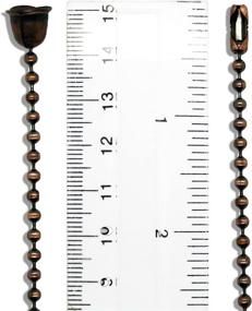 img 2 attached to Set of Two 36-Inch Oil Rubbed Bronze Ceiling Fan Pull Chain Extenders - 1CAMO - Standard #6 Ball Chain with Bell-Shaped Ornaments