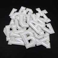 🅰️ 26 pcs alphabet set: white embroidered letter iron on patches, sew on appliques - decorative repair patches for hats, jackets, shirts, vests, shoes, jeans logo