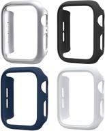 mugust 4 pack, совместимый с корпусом apple watch 38 мм серии 3 2 1 логотип