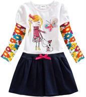👗 vikita embroidery cotton sleeve lh5740 girls' clothing: stylish dresses with intricate embroidery logo