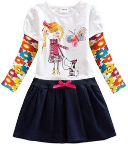 img 4 attached to 👗 VIKITA Embroidery Cotton Sleeve LH5740 Girls' Clothing: Stylish Dresses with Intricate Embroidery