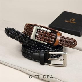 img 2 attached to 👨 Stylish Braided Leather Chaoren Woven Accessories for Trendy Men