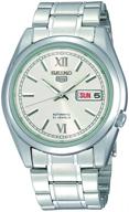 ⌚ seiko men's stainless steel automatic watch snkl51k1 - year-round grey strap, 22 model logo