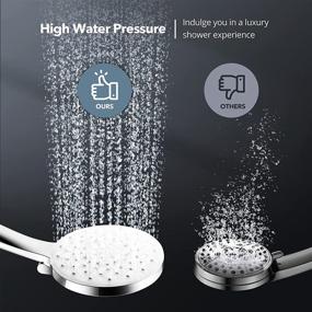 img 1 attached to Sicheer High Pressure Shower Head with Handheld Detachable Showerhead, Holder, and Long Hose - Removable Spray Wand for Dog Washing and Baby Bath - Chrome Finish
