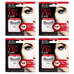 img 4 attached to Ardell False Eyelashes - Press On Lash Self-Adhesive Wispies Black (4 Pack)