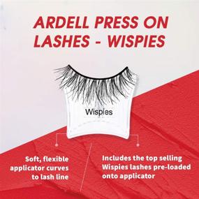 img 2 attached to Ardell False Eyelashes - Press On Lash Self-Adhesive Wispies Black (4 Pack)