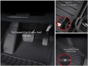 img 1 attached to All-Weather TPE Floor Mats & Trunk Cargo Tray for Tesla Model Y - Eco-Friendly Latex, Waterproof Protection (2020 & 2021)