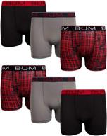 🩲 b.u.m. equipment boys' performance boxer briefs - 6 pack (sizes 8-18) logo