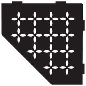img 1 attached to 🚿 Пятиугольная полка Schlüter Systems в матовом черном цвете с цветочным дизайном - SES2D5MGS - Аксессуар для душа Kerdi-Line