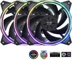 img 4 attached to InWin Sirius Loop Addressable RGB Triple Fan Kit 120mm - Enhanced Cooling Performance for Computer Case - Optimized Cooling Fans