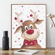 🎨 acengxi christmas paint by numbers kit - diy canvas painting - christmas deer & santa claus - acrylic home decor - reindeer - adults/kids 16x20in logo