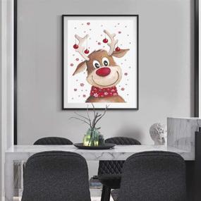 img 1 attached to 🎨 ACENGXI Christmas Paint by Numbers Kit - DIY Canvas Painting - Christmas Deer & Santa Claus - Acrylic Home Decor - Reindeer - Adults/Kids 16x20In