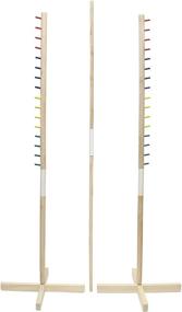 img 2 attached to 🌴 Ultimate Fun with Get Out! Wooden Limbo Game Kit: 5ft Tall Stick, Pole, and Base for Luau Party Games, Perfect for Kids and Adults