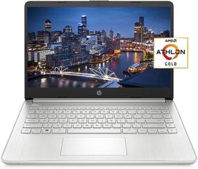 img 4 attached to HP 14-fq0090nr Laptop with AMD Athlon Gold 3150U, 4GB RAM, 128GB SSD Storage, 14" HD Display, Windows 10 S Mode, Long Battery Life, Dual Mic Webcam, Thin & Light Design - 2021 Edition