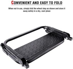 img 1 attached to 🚗 Universal Tire Step for Pickup Truck, SUV and RVs – Adjustable Tire Mounted Auto Step, Fits Tires from 9'' to 13'', Rated up to 300 lbs