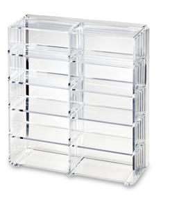 img 1 attached to 🎀 byAlegory Large Slot Acrylic Hair Accessory Organizer - Clear, Fits Stand or Lay Flat, 10 Space Storage