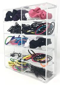 img 3 attached to 🎀 byAlegory Large Slot Acrylic Hair Accessory Organizer - Clear, Fits Stand or Lay Flat, 10 Space Storage