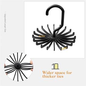 img 1 attached to Improved 2-Pack IPOW Twirl Tie Rack Belt Organizer Hook for Efficient Closet Storage