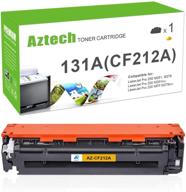 🖨️ high-quality aztech compatible toner cartridge - hp 131x 131a cf212a replacement for hp pro 200 color m251nw m251n mfp m276nw m276n printer ink - yellow, 1-pack logo