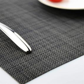 img 1 attached to 🍽️ Enhance Your Dining Experience with Crossweave Non Slip Elegant Placemats