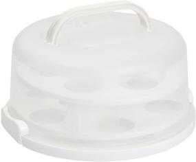 img 4 attached to 🍰 Multipurpose Cake Carrier with Lid – Fits 10-Inch Pies and 14 Cupcakes (12 x 5.9 In)