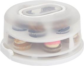 img 2 attached to 🍰 Multipurpose Cake Carrier with Lid – Fits 10-Inch Pies and 14 Cupcakes (12 x 5.9 In)