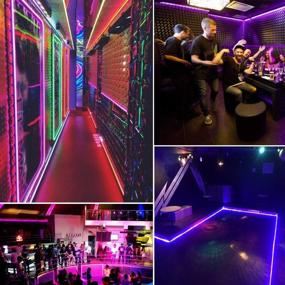 img 1 attached to Ultimate 50ft/15M LED Black Light Strip Kit: 900 Units Lamp Beads, 385nm-400nm, 12V Flexible Blacklight Fixtures, 15M LED Ribbon, Non-Waterproof Strip Blacklight Perfect for Indoor, Birthday, Wedding, Glow Parties