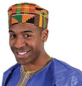 img 1 attached to 🎩 Shophaven African Kente Kufi Hat: Authentic Ankara Cap for Men, Perfect Accessory for Choir & Celebrating Black History Month